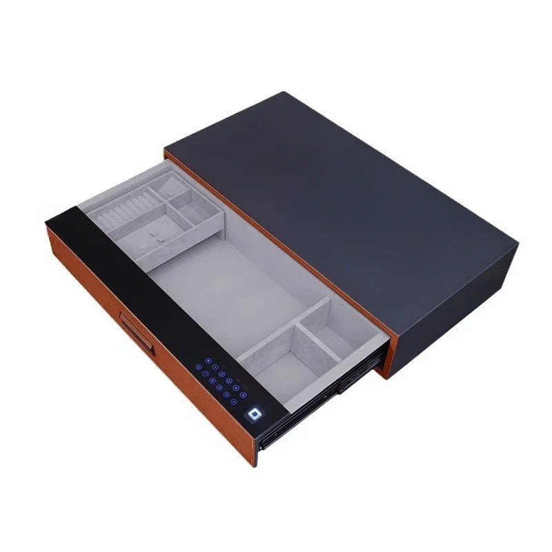 Leather with drawer surface password drawer wardrobe inlaid drawer safe leather fingerprint password pump