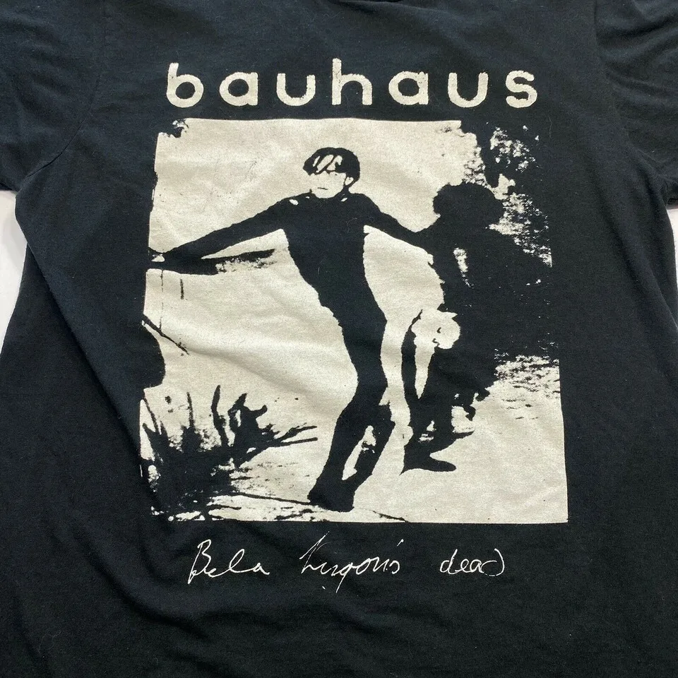 Vintage Bauhaus Music Tour Cotton Black All Size Unisex Shirt KN130