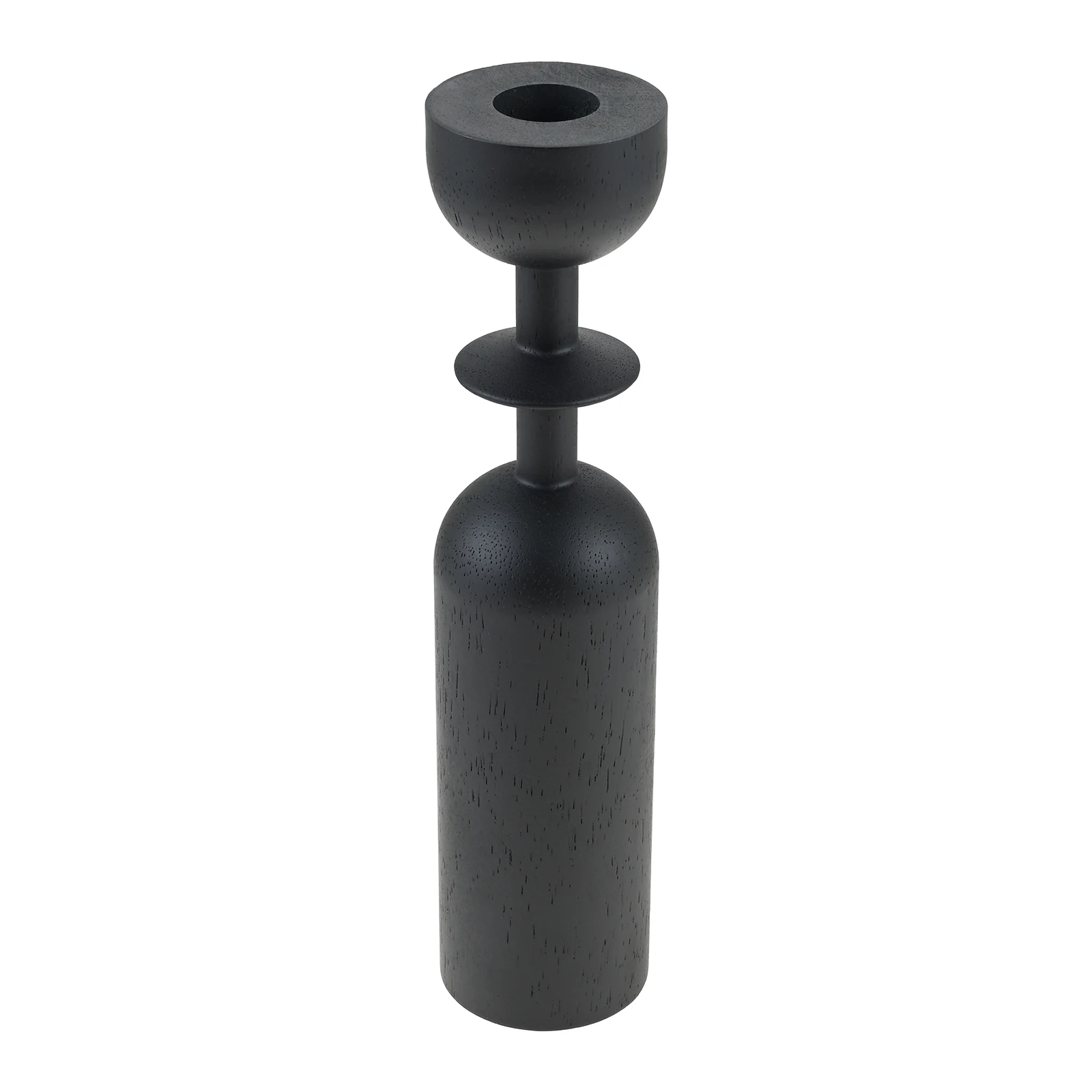 Black Wooden Candle Holder Stand 5