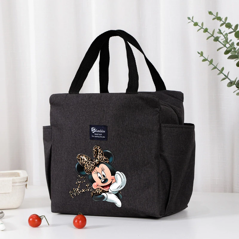 MickeyMinnie Mouse Portable Lunch Drink Carrier Insulated Bag Fresh Cooler Pouch Food Thermal Box Tote Food Picnic Container Bag