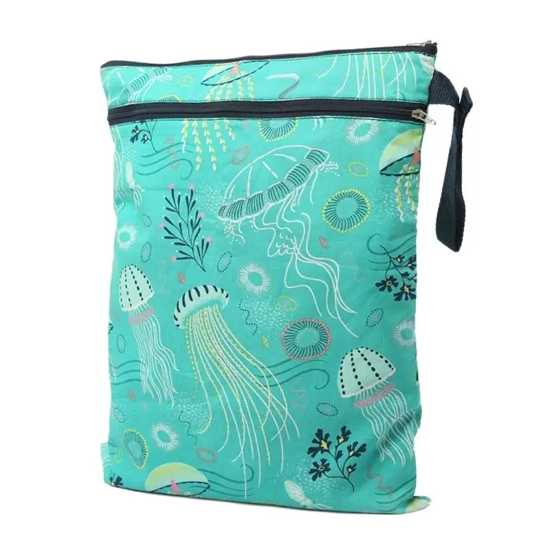 30X40CM Multifunctional Medium Oxford Cloth 2 Pockets Diaper Bags Waterproof Baby Wet Bag Portable Stroller Organizers Outdoor