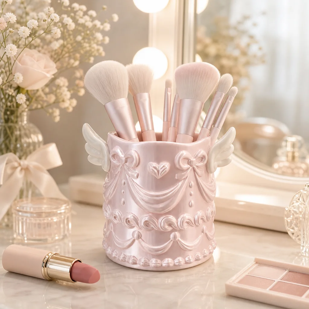 1pc Plastic Makeup Brush Holde - Luxury Skincare And Makeup Brands recension och pris