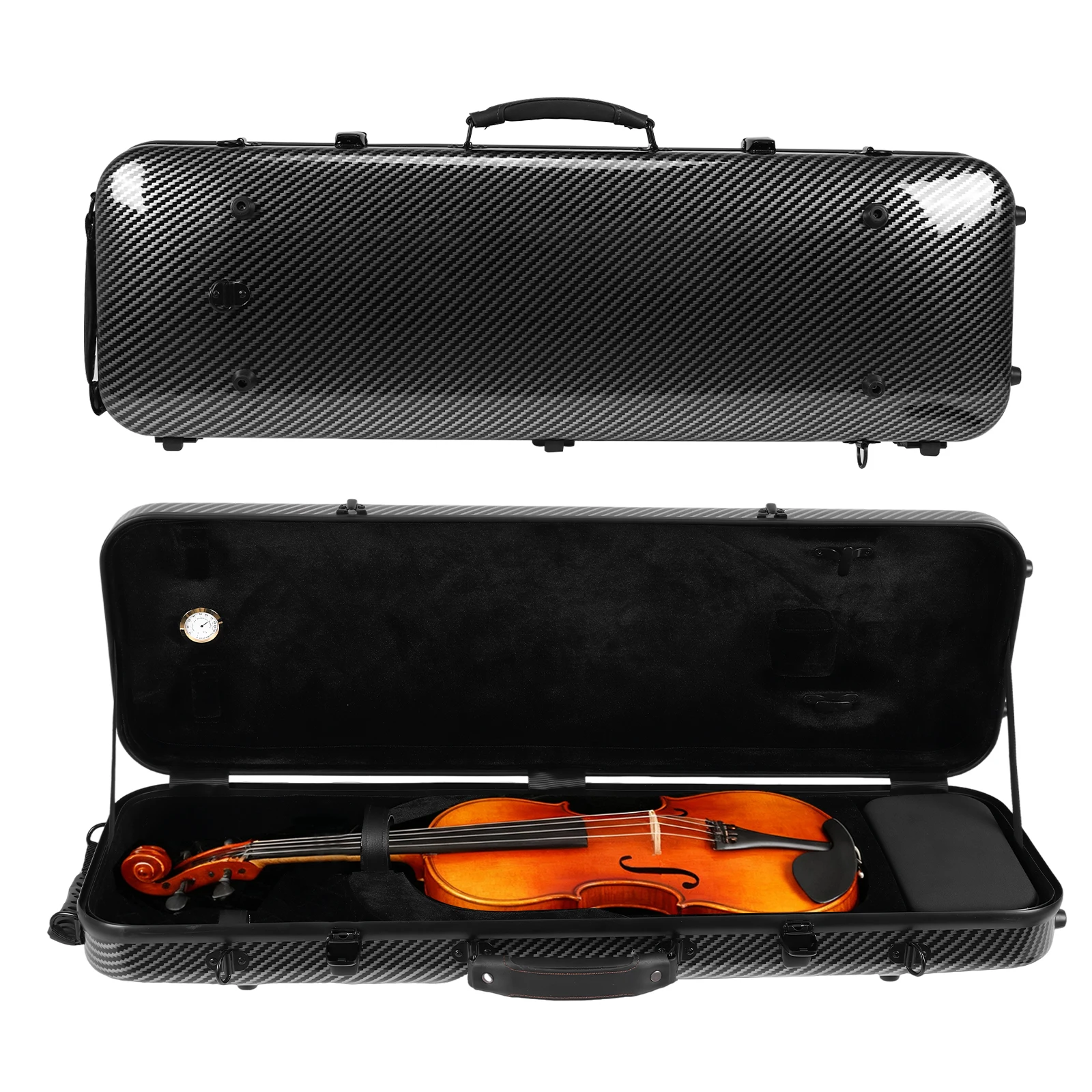 

Прямоугольный жесткий футляр для скрипки 4/4 полноразмерный с ручкой, профессиональный, удлиненной формы, с плечевыми ремнями для ежедневного использования