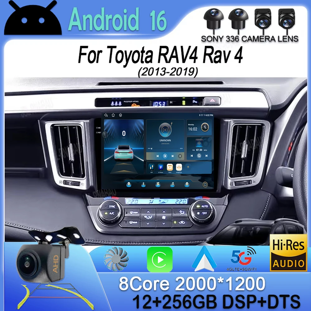 

Android 16 Carplay Auto For Toyota RAV4 Rav 4 2013 2014 2015 2016 2017 2018 2019 Car Radio Multimedia Video Player GPS Head Unit