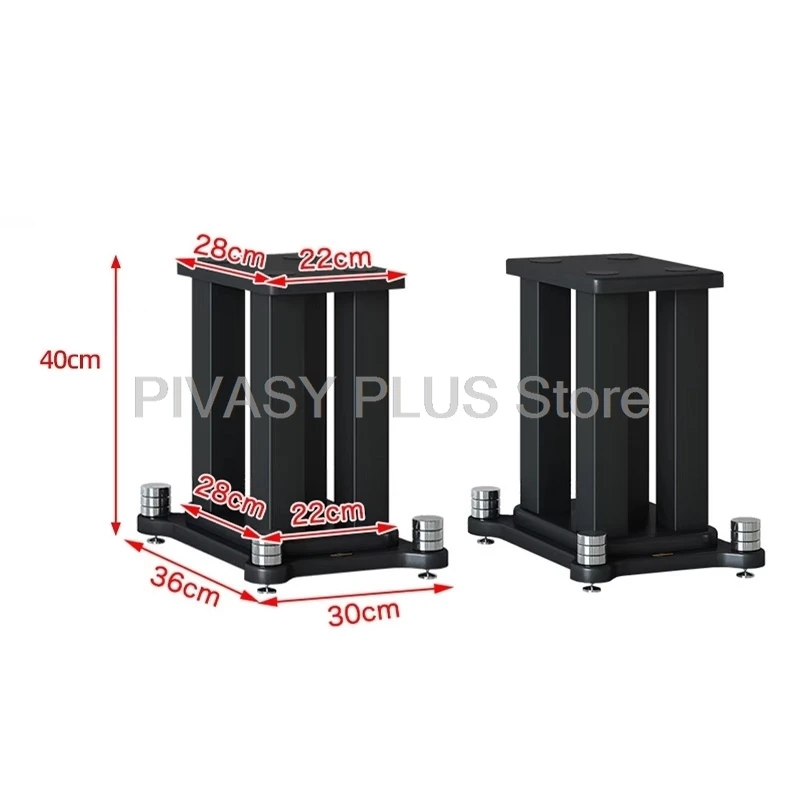 2 stuks 20-80 cm luidsprekerstandaard 5x5 cm stalen frame audiostandaard ronde basis luidsprekerplank voor DJ boekenplank satellietgeluidssysteem