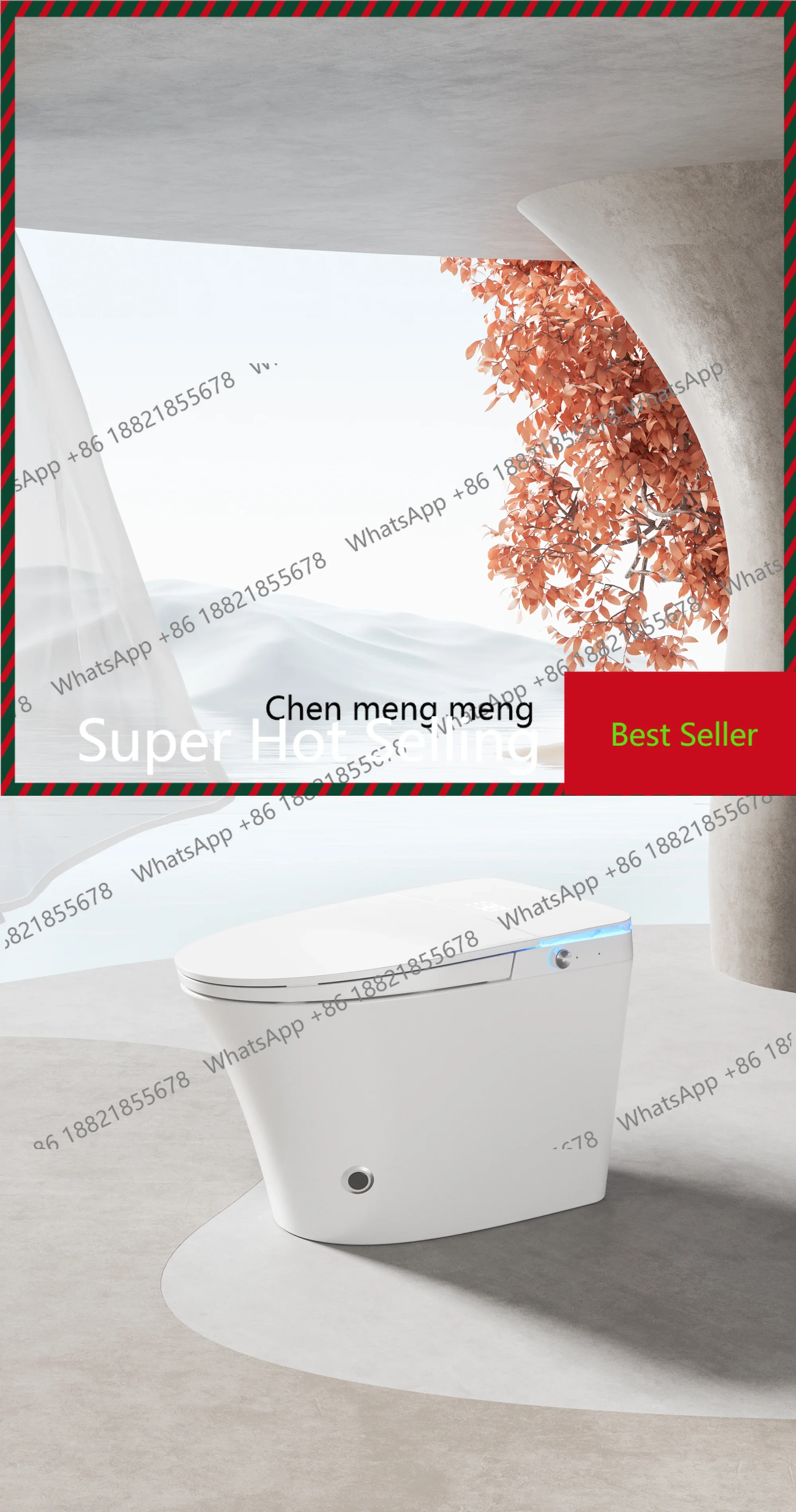 K182zc182Fully Automatic Toilet High Quality Water Closet Toilet Self Cleaning Smart Toilet