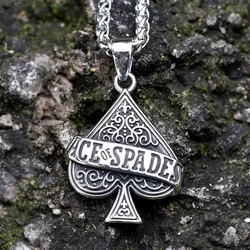 NEW Men's 316L stainless-steel Poker A letter Pendant Necklace fashion punk Jewelry Gift free shipping