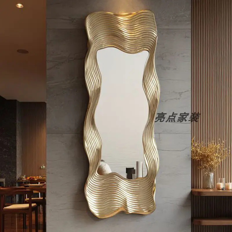 Modern Vanity Decorative Mirrors Makeup Garden Funky Luxury Long Nordic Mirror Portable Irregular Espelhos Home Decorations view 3