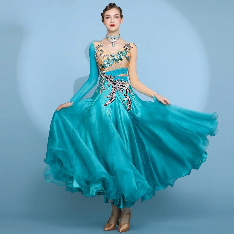 ODBD1288 Venda quente de alta qualidade Desgaste de desempenho feminino vestido de competição de salão