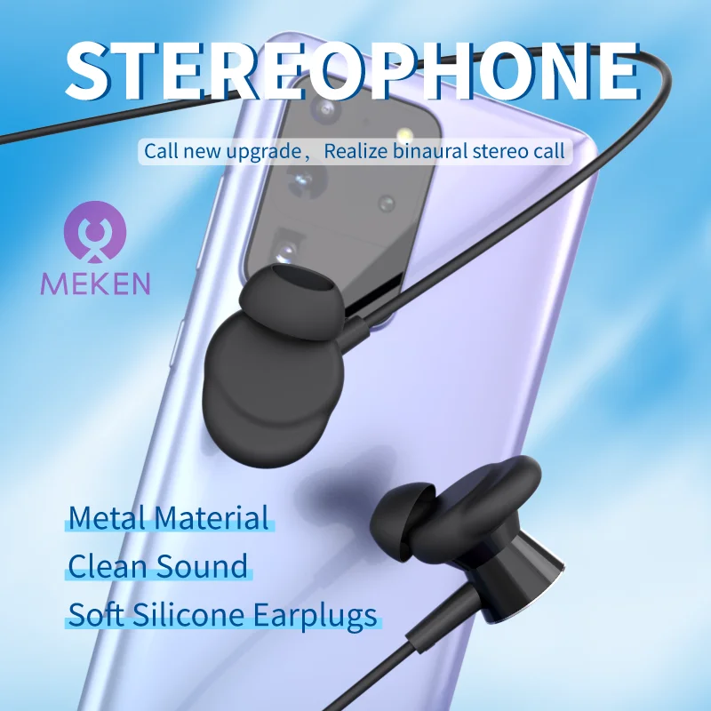 

MEKEN Dynamic Driver Metal HiFi Earphone 3.5mm USB Type C Wired Earbuds with Mic Magnetic Stereo Headphone For Most Jack Mobile