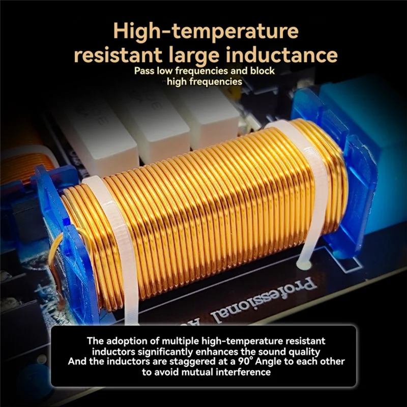 【Auf Lager】 Audio-Crossover-Filterverteilung 700 W 3-Wege-Hifi-Lautsprecher Frequenzteiler 1 High 2 Low DIY High-Fidelity-Teiler