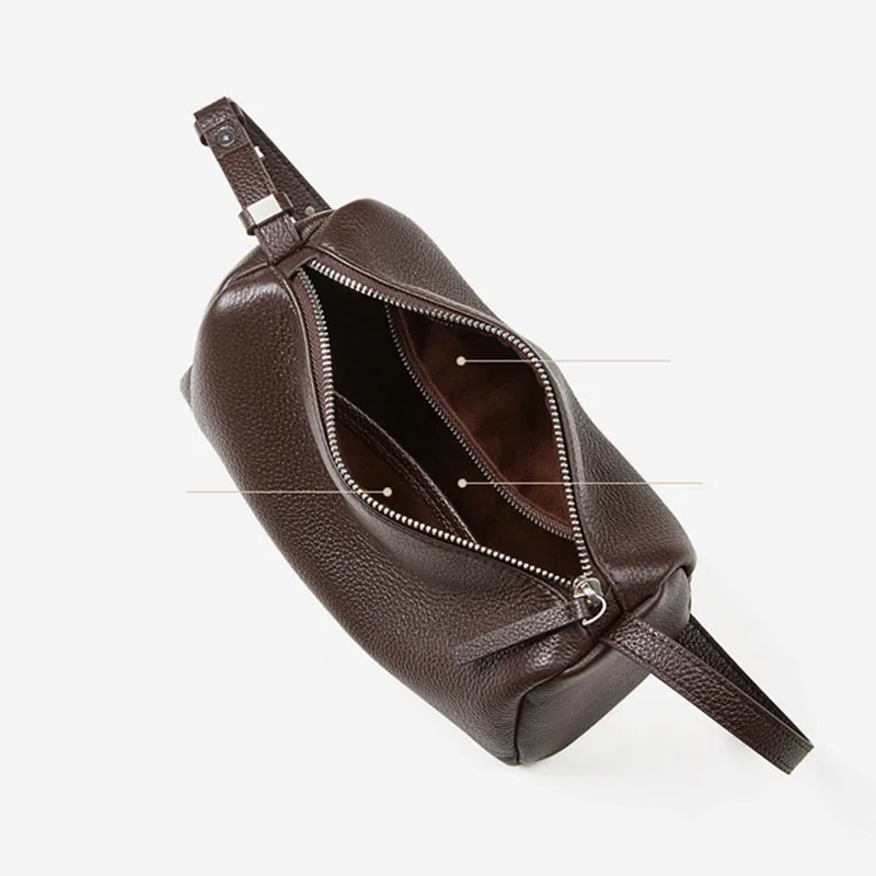 XMESSUN Women New Soft Leather Vintage Pillow Bag,Fashion Designer Underarm Cylinder Bag Ladies Casual Shoulder Crossbody Bag