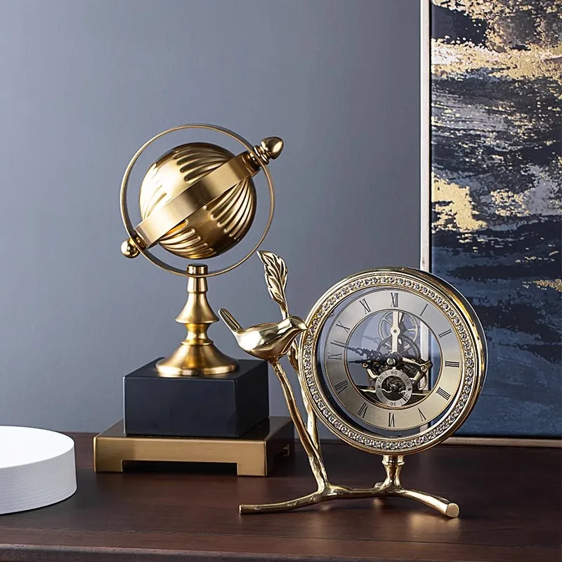 Desk creative light luxury clock ornament high-end decoration clock gift