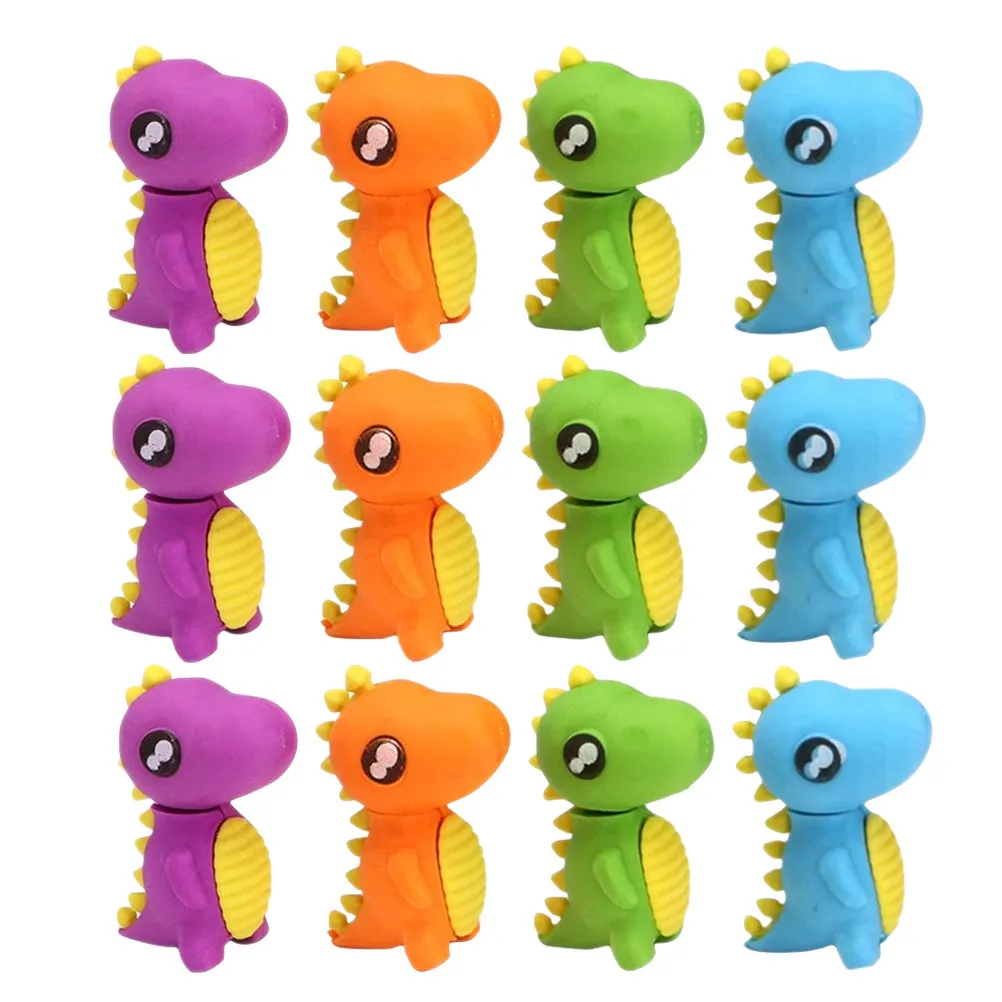 50Pcs Dinosaur Rubber Erasers Adorable Cartoon Shaped Mini Erasers for Bulk Classroom Prizes Gifts Tiny Dinosaurs