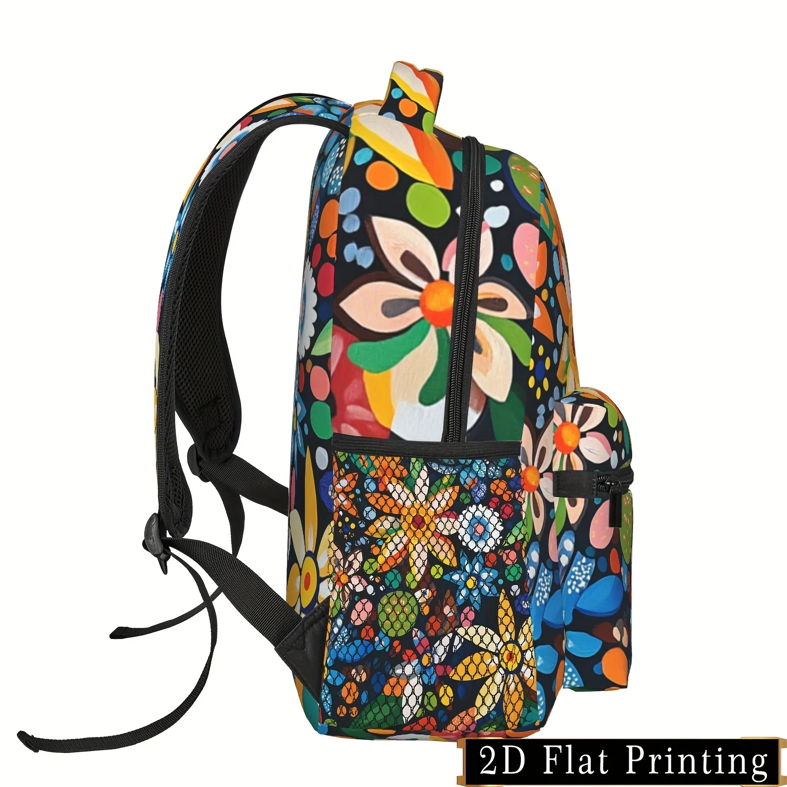 Youth Campus Student Backpack with Floral Patterns Featuring Large Capacity Back and Waist Protection Design Fashionable