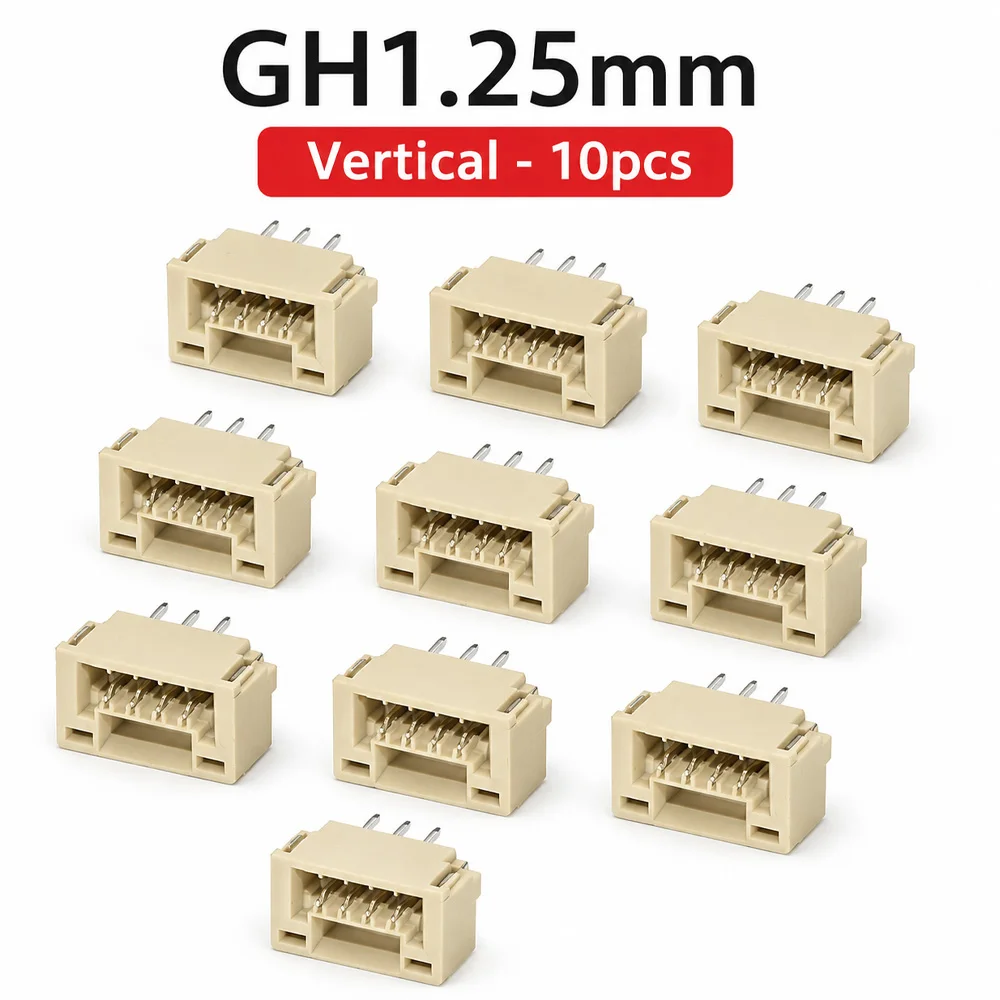 20pcs/lot GH1.25mm Wire to Board Connector Kit 2P 3P 4P 5P 6P 8P 10P 12P Housing Vertical Horizontal Socket Terminal Plug