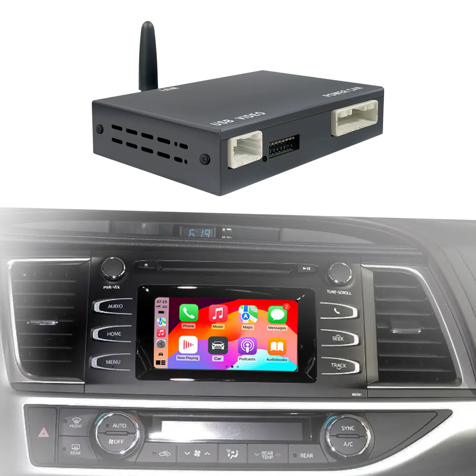 OEM Screen Upgrade Decoder Box multimedia interface Retrofit Kit for Toyota 2014 2019 Wireless CarPlay Android auto