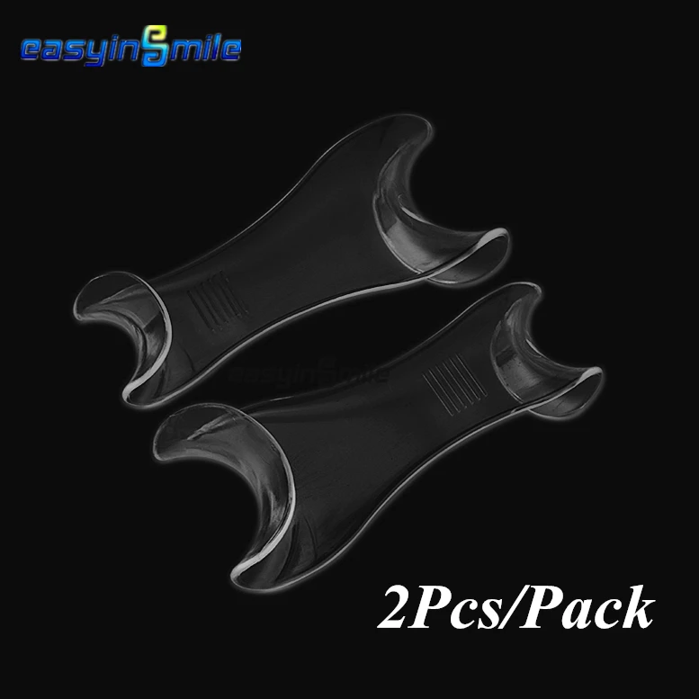 EASYINSMILE 2Pcs Dental Cheek Retractors Mouth Oprener Lip Clear Double Side Autoclavable T-Shape Double-head 135 ℃