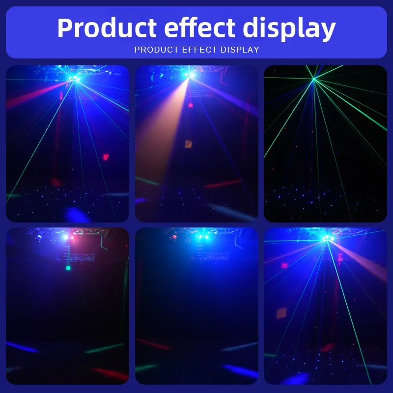 Rocket No. 1 stage light Rotary laser light KTV box room Stage lighting equipment Special for foreign trade e-commerce