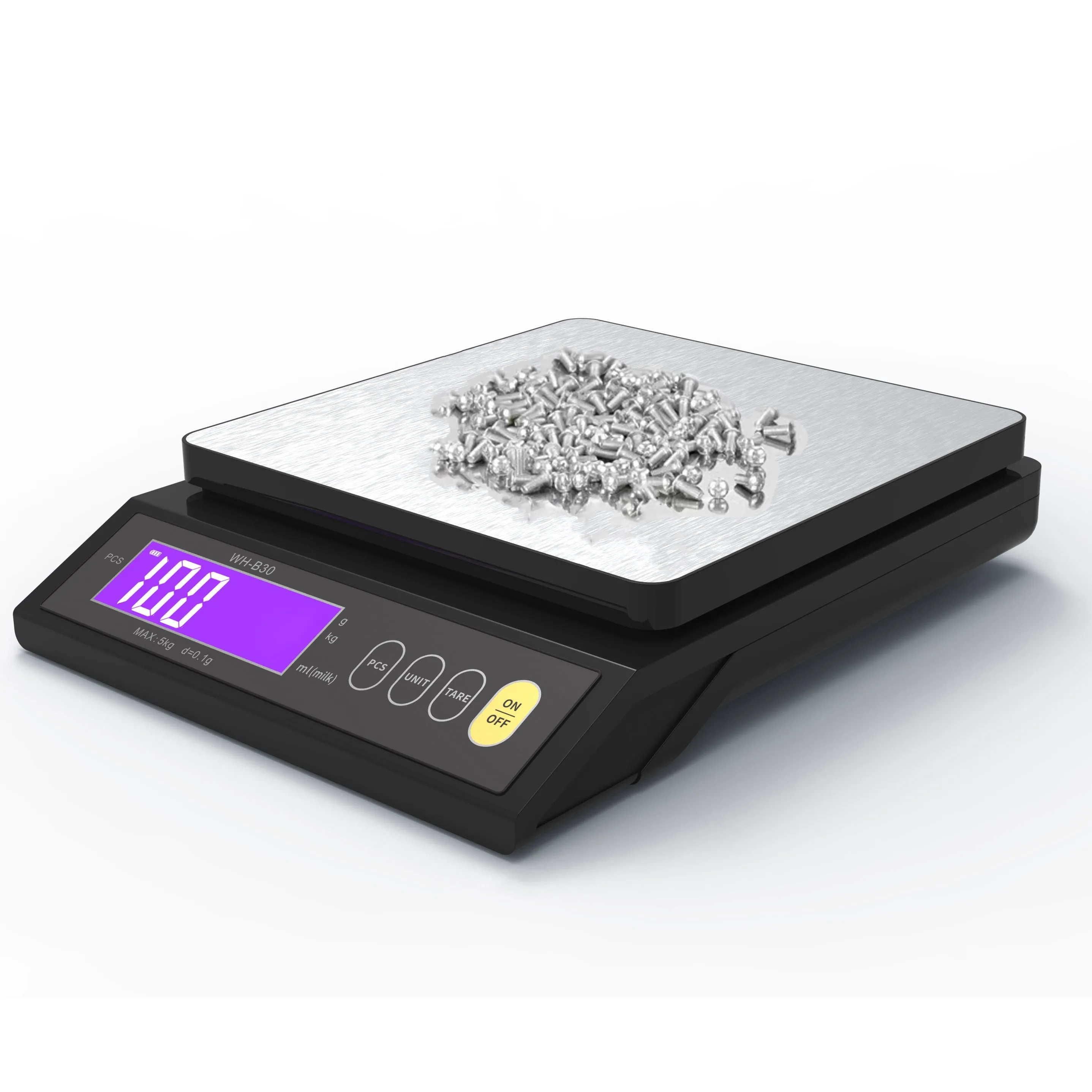 Digital Waterproof Kitchen Electronic Scale for Commercial Use, 5kg/0.1g Counter Counting Scale