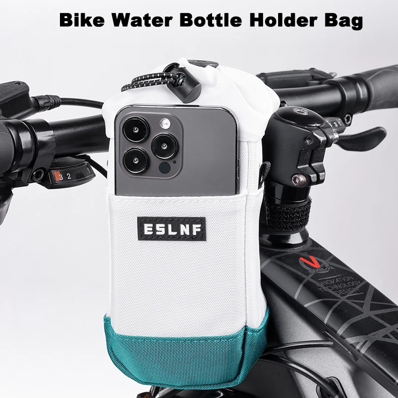 

Bike Water Bottle Holder Bag for AdultInsulated Bicycle Coffee Cup Holders with Phone Storage, Bicycle Handlebar Drink Container