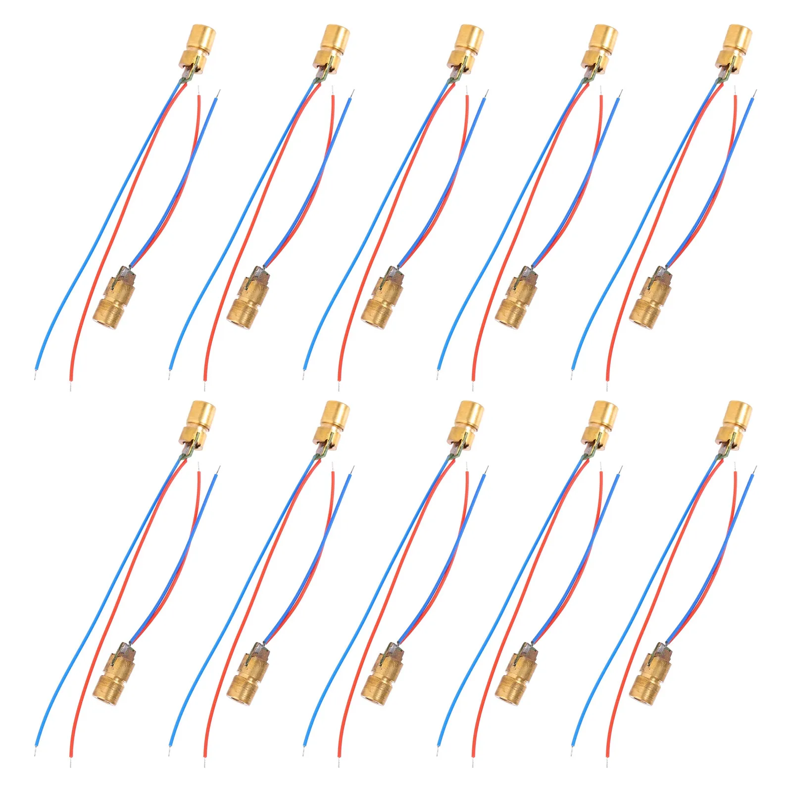 40pcs Premium Laser Head Module Diode Copper Dot Module For Positioning Diy Electronic Control Photoelectric