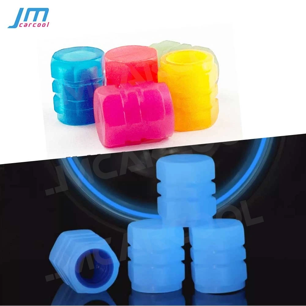 

Luminous Tire Valve Caps Car Motorcycle Bike Glowing Valve Cover Tyre Wheel Hub Rim Styling Auto Accessories 4PCS Green Red