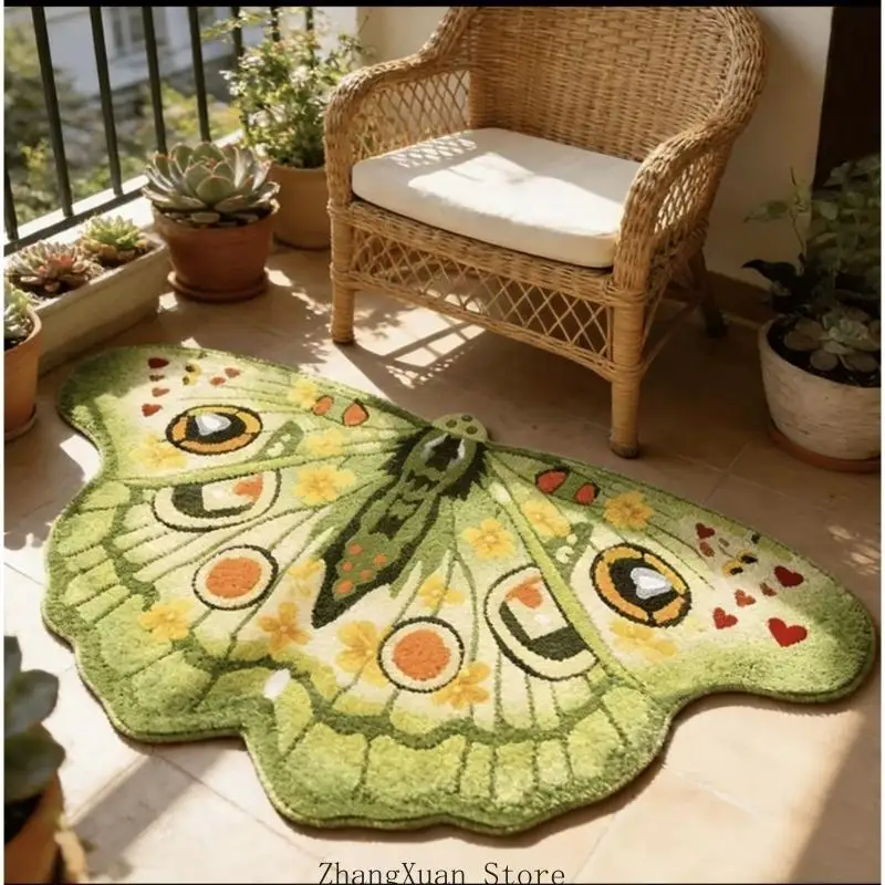 Schlafzimmer-Akzent-Schmetterlingsteppich 23,62 x 35,43 Zoll, Bodenbelag mit weicher Oberfläche für den Eingangsbereich – Detail 4