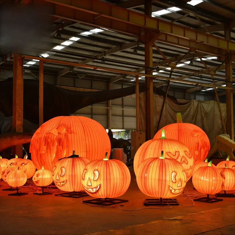 Factory Wholesale Giant Halloween Monster Pumpkin Festival Lantern for Outdoor Theme Park Decorations