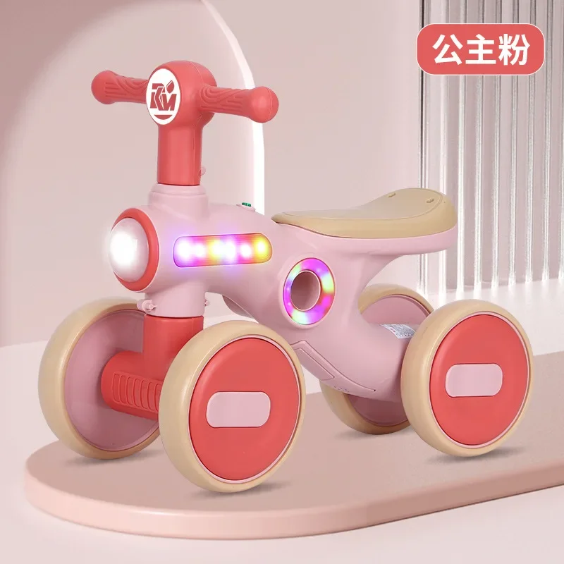 Children's Sliding Learning Walker Babies Without Foot Pedals Anti Rollover Slide Pulley Twisting Trolley Roller Coaster