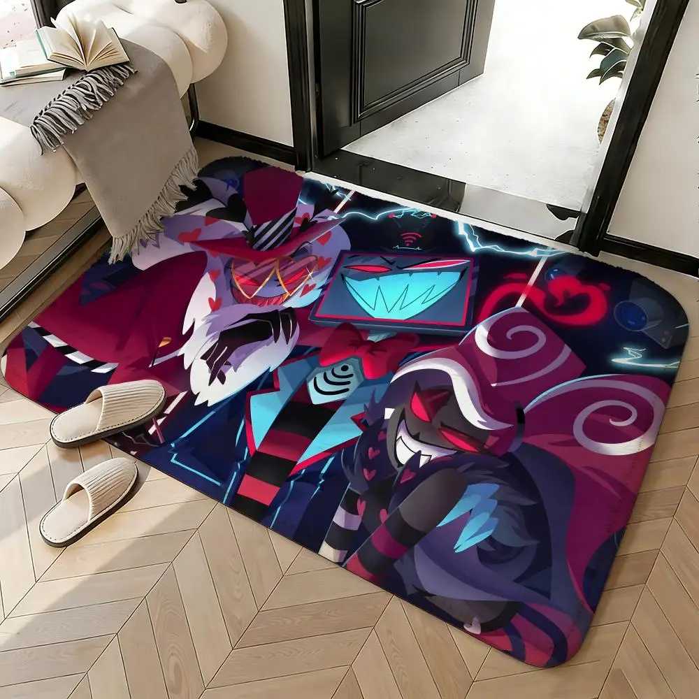 Soft Absorbent Non-Slip Rug Cartoon Helluva Boss Floor Mat Home Decor Doormat Bedroom Floor Mat Shower Carpet