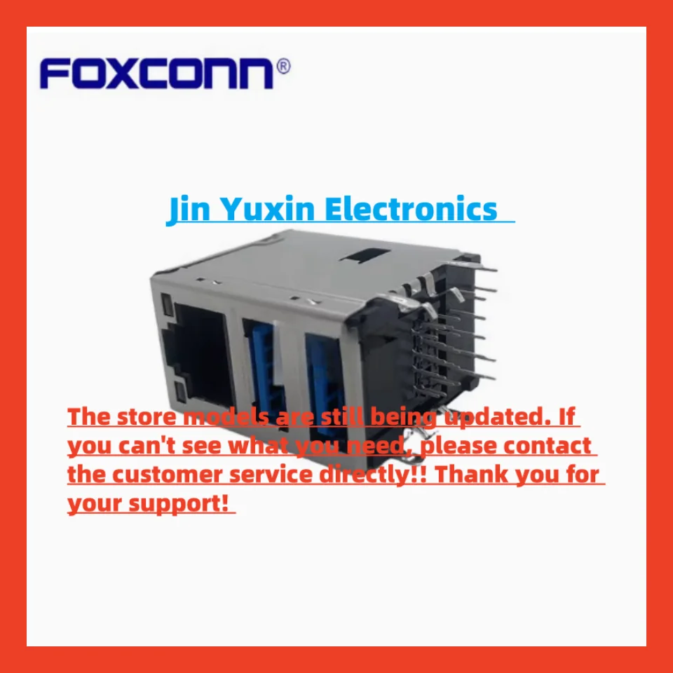 1 piece / Foxconn JFM38U1B-B313-4F Gigabit RJ45 network port + double-layer USB3.0 interface. With double LED lights.