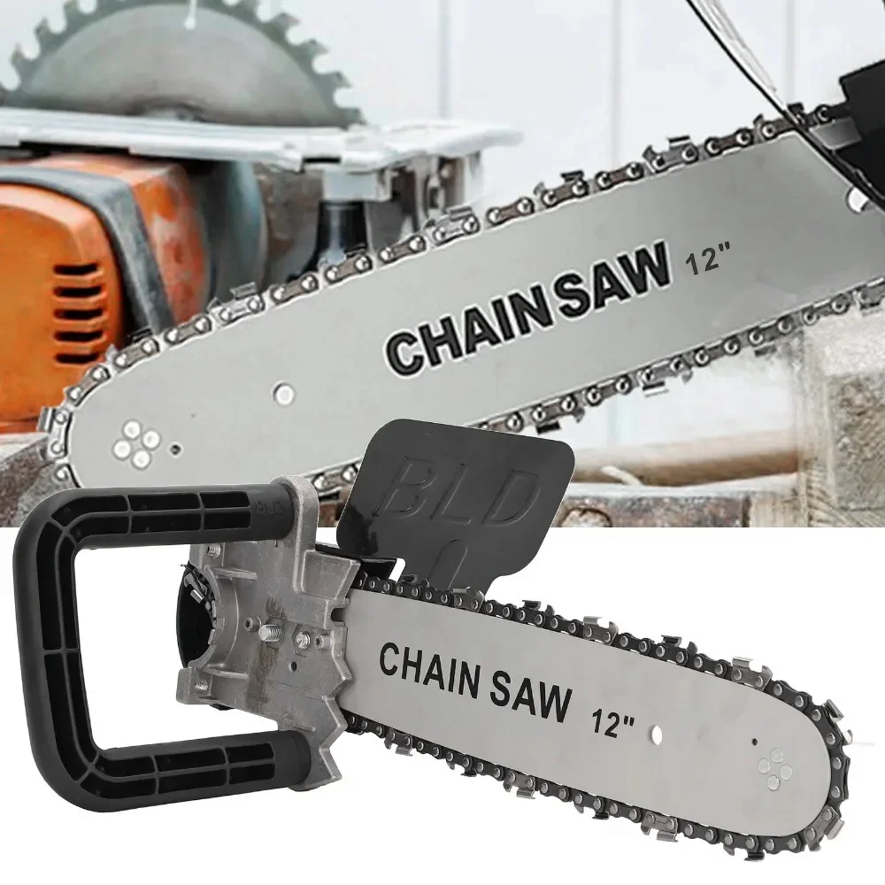 1 Set Chainsaw Converter Set High Carbon Steel Electric Bracket for Angle Grinder Woodworking Tool