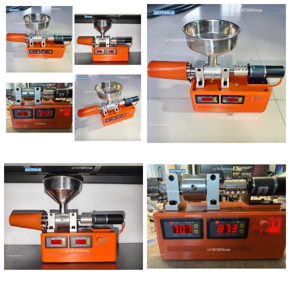 Desktop Single Screw 3D Printing Filament Extruder for PETG PLA Waste Recycling, 1.75-2.3mm