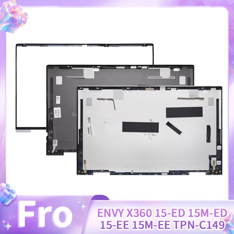New For ENVY X360 15-ED 15M-ED 15-EE 15M-EE TPN-C149 LCD Screen Back Cover Front Bezel Brown Silver