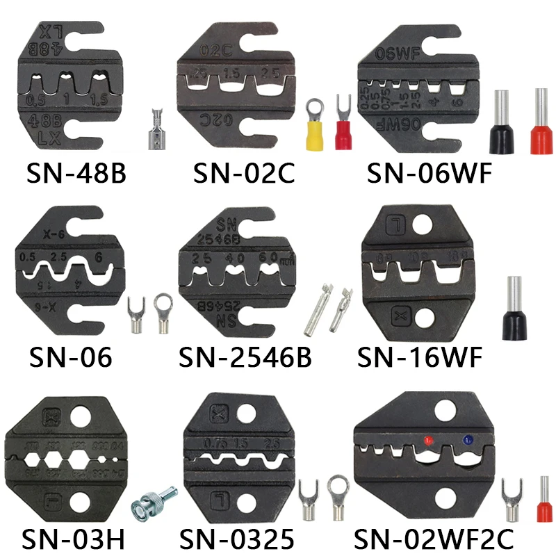 압착 공구 플라이어 턱, 압착 단자용, SN-48B / 02C / 06WF / 06 / 2546B / 16WF / 02WF2C / 0325 / 03H