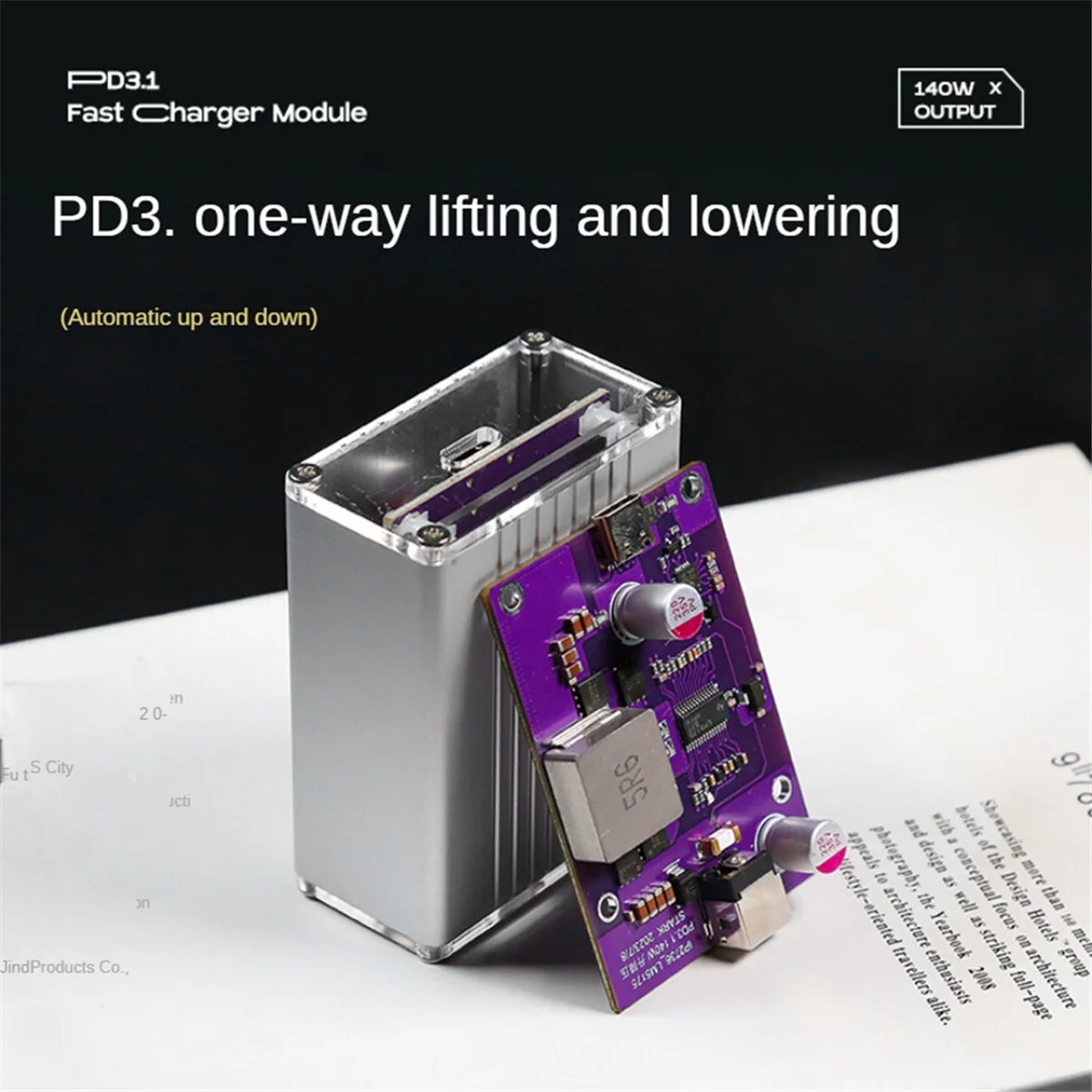 

RISE 140W Fast Charging Desktop Charger 12-32V Buck-Boost DC5.5X2.5mm to PD3.1 Conversion Module Type-C Output High Power, C1