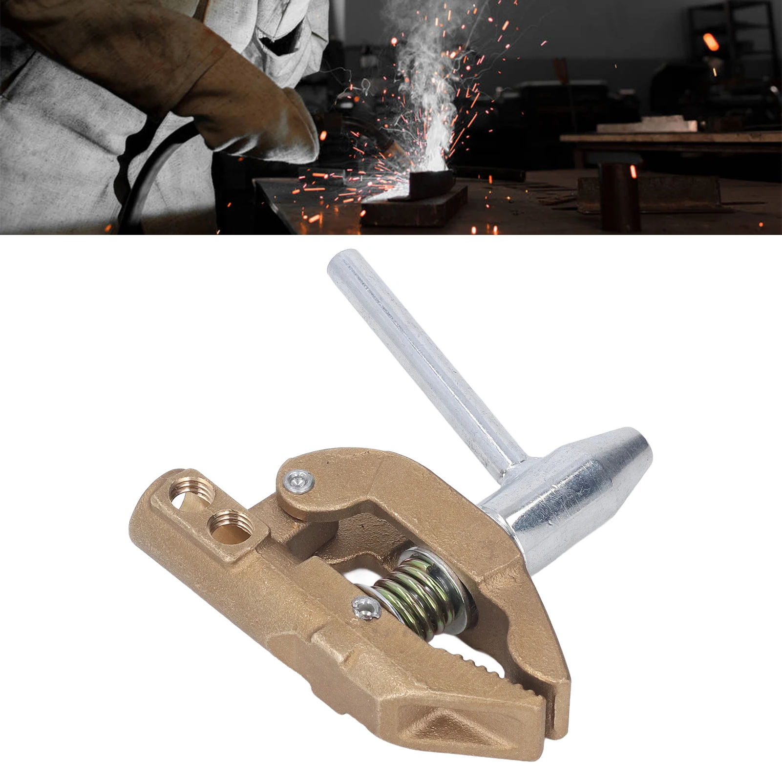 

Ground Welding Earth Clamp with Rubber Sleeve Practical Robust Welding Earth Clamp 32mm Grounding Brass Welding Clamp