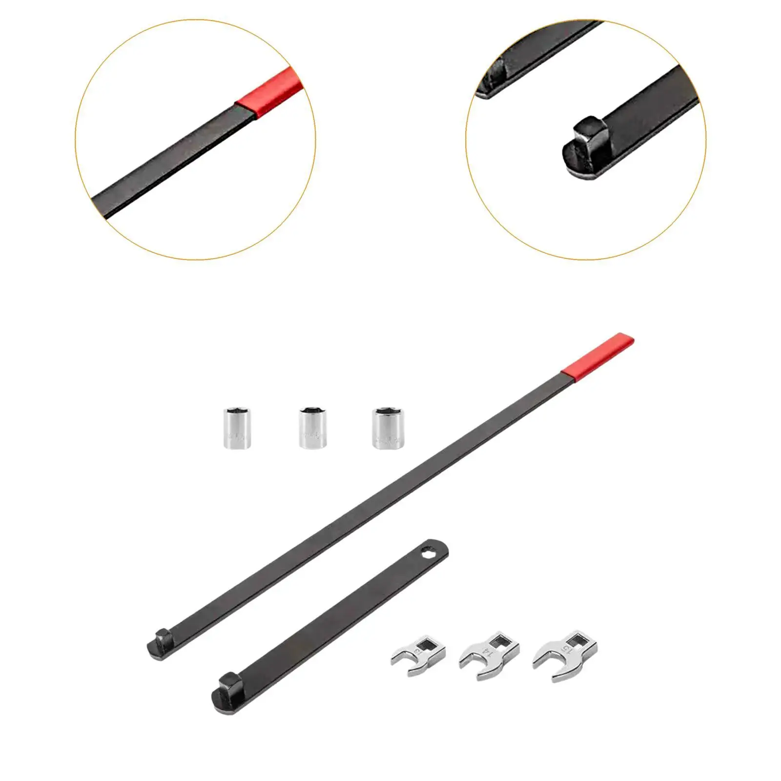 8 Pieces Serpentine Belt Tool Kit Universal, Serpentine Belt Adjust Tightener Wrench Tool Socket Belt Service Kit