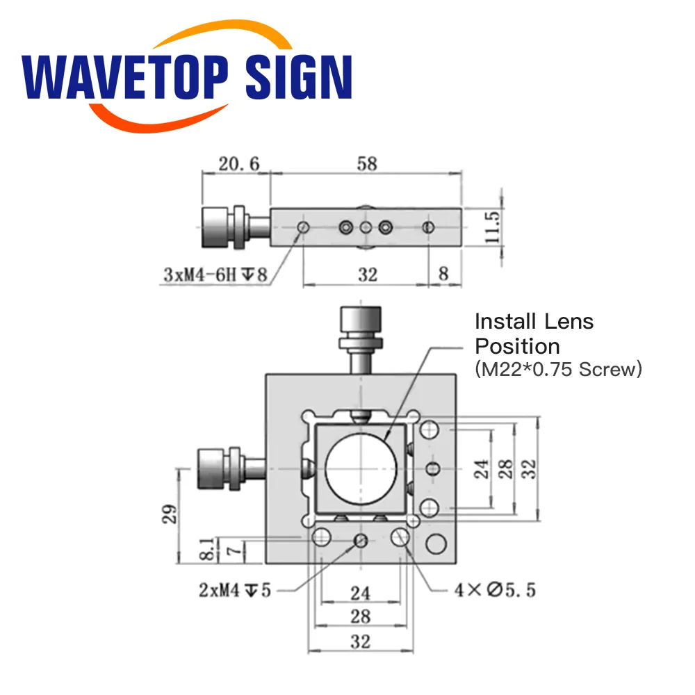 SignkoRay Red Light Indicator 2D 4D Frame Adjusting Frame for YAG Laser Welding Machine