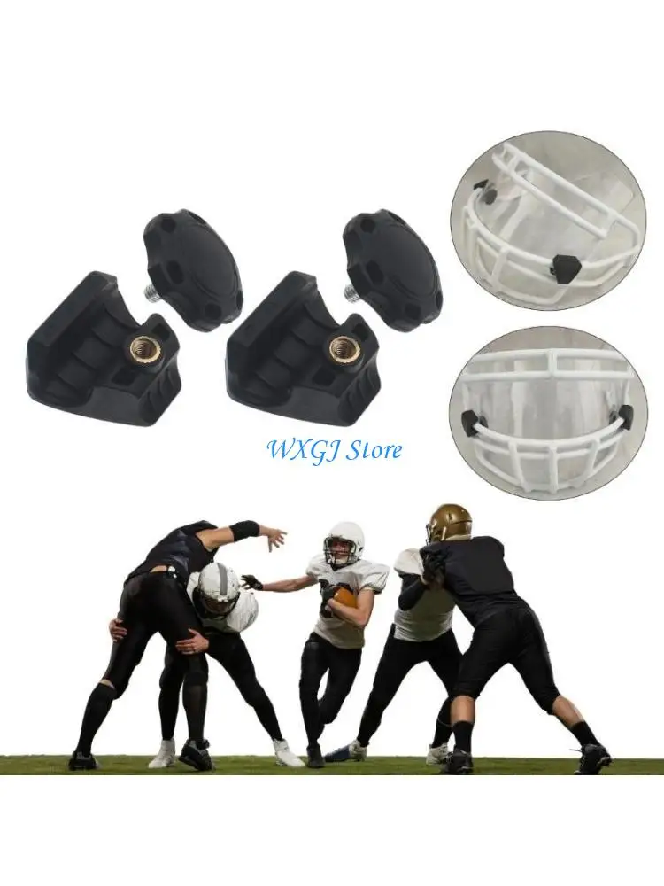 37JE 2Pcs Football Helmets Clips Helmets Screws Fasteners Football Visors Clip Football Helmets Accessories Easy to install