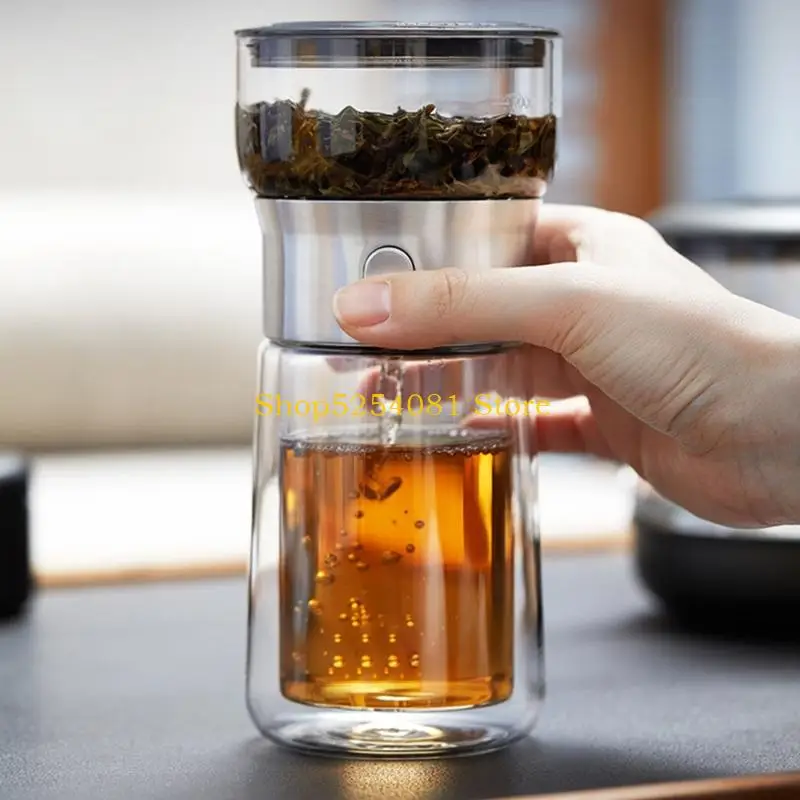 AXYC Transportable Tisane Brewing Cup Highlighting 316 Untarnished Filter And Twin Wall Heat Security Dishwasher Safe