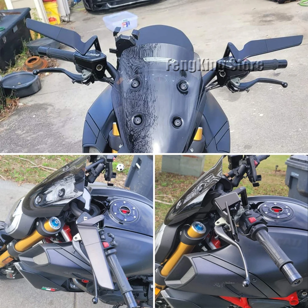 Für kawasaki z900 z650 2015-2018 motorrad zubehör rückspiegel wind flügel seite rückansicht rückwärts