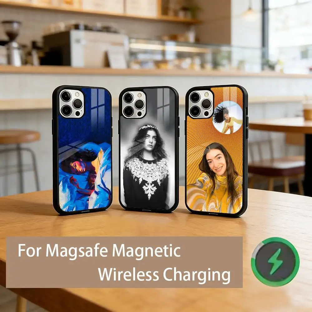 

L-Lorde Singer Phone Case For iPhone17,16,15,14,13,12,11 Plus,Pro Magnetic with Magsafe Wireless Charging