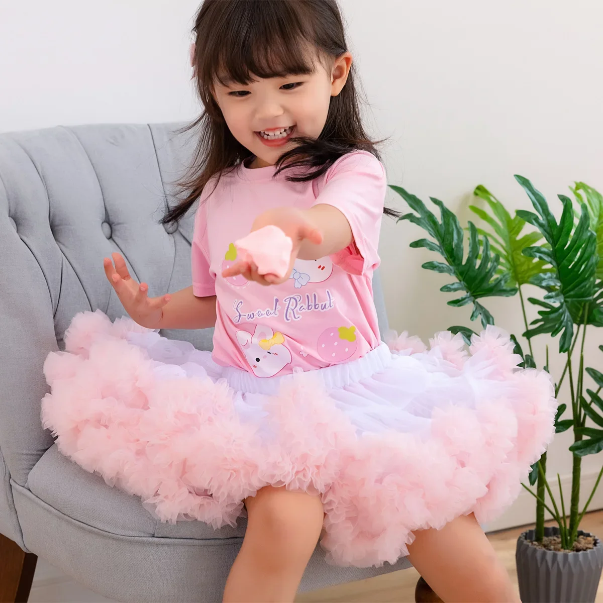 1-15 Years Lush Small Baby Girls Tutu Skirt for Kids Children Puffy Tulle Skirts for Girl Newborn Party Princess Girl Clothes