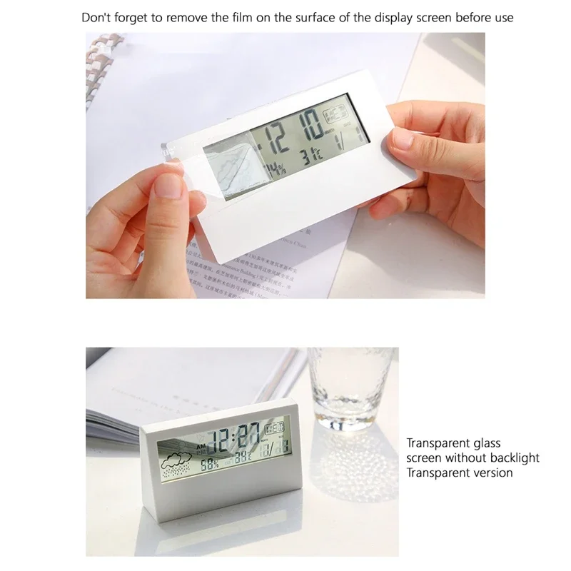 Xiaomi LED Thermometer Hygrometer Multifunction Electronic Clock Temperature Humidity Meter Weather Station Home Alarm New
