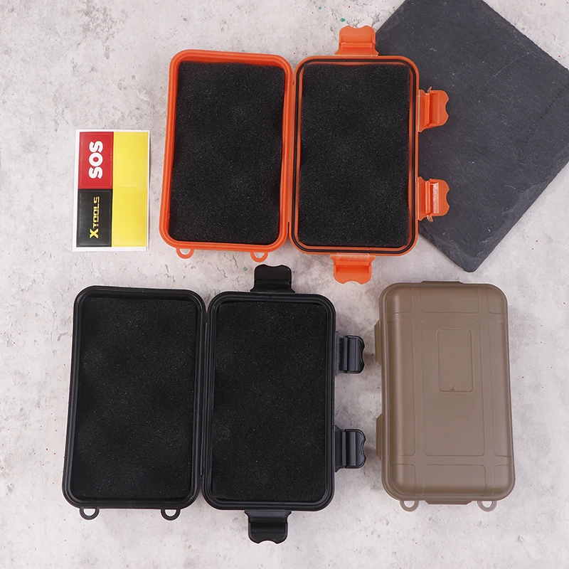 Outdoor Shockproof Waterproof Boxes Survival Airtight Case Holder For Storage Matches Small Tools Travel Sealed Storage Box