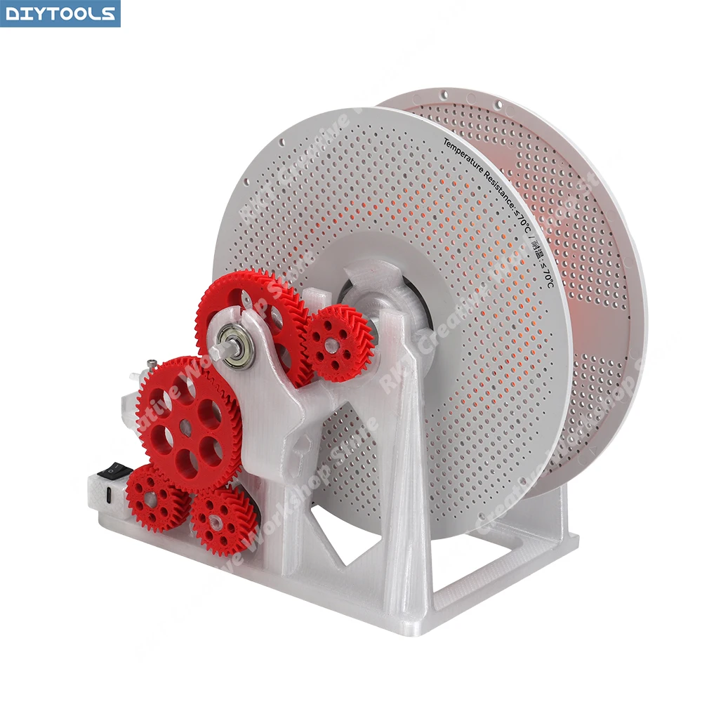 Rewinder Coiler Electric Roll Material 3D Printing Consumables Reel Filament Spool PETG Winding Rewinding DIY Organizer Tool Cra