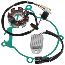 3 PCS for KTM Stator Coil, Regulator Rectifier, Gasket Set for Stator OEM 55139004000, Regulator 80011034000,Gasket 55130040100