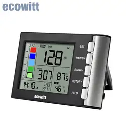 Wyświetlacz Ecowitt WH5360_C, wbudowana temperatura i wilgotność w pomieszczeniu, potrzebuje pracy z miernikiem deszczu WH40 do wyświetlania opadów deszczu, zasilanie bateryjne